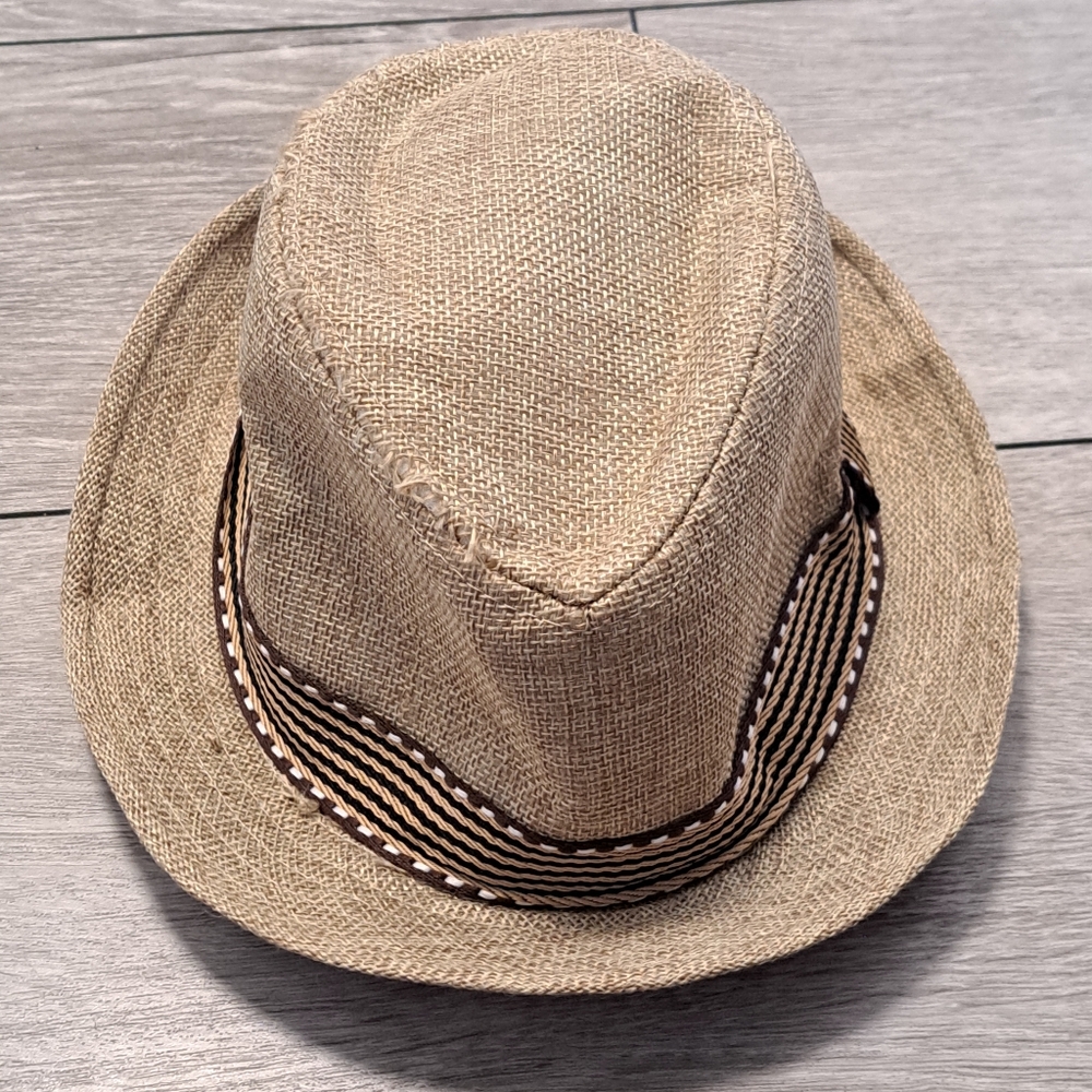 Brand New Toddler Stylish Tan Fedora Hat